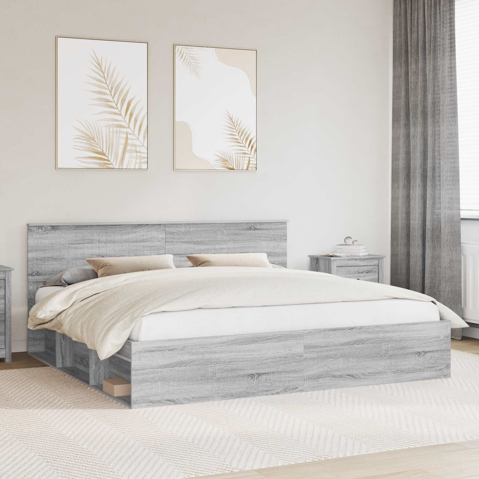 Estrutura de cama 100 x 200 cm Madeira de pinho maciço