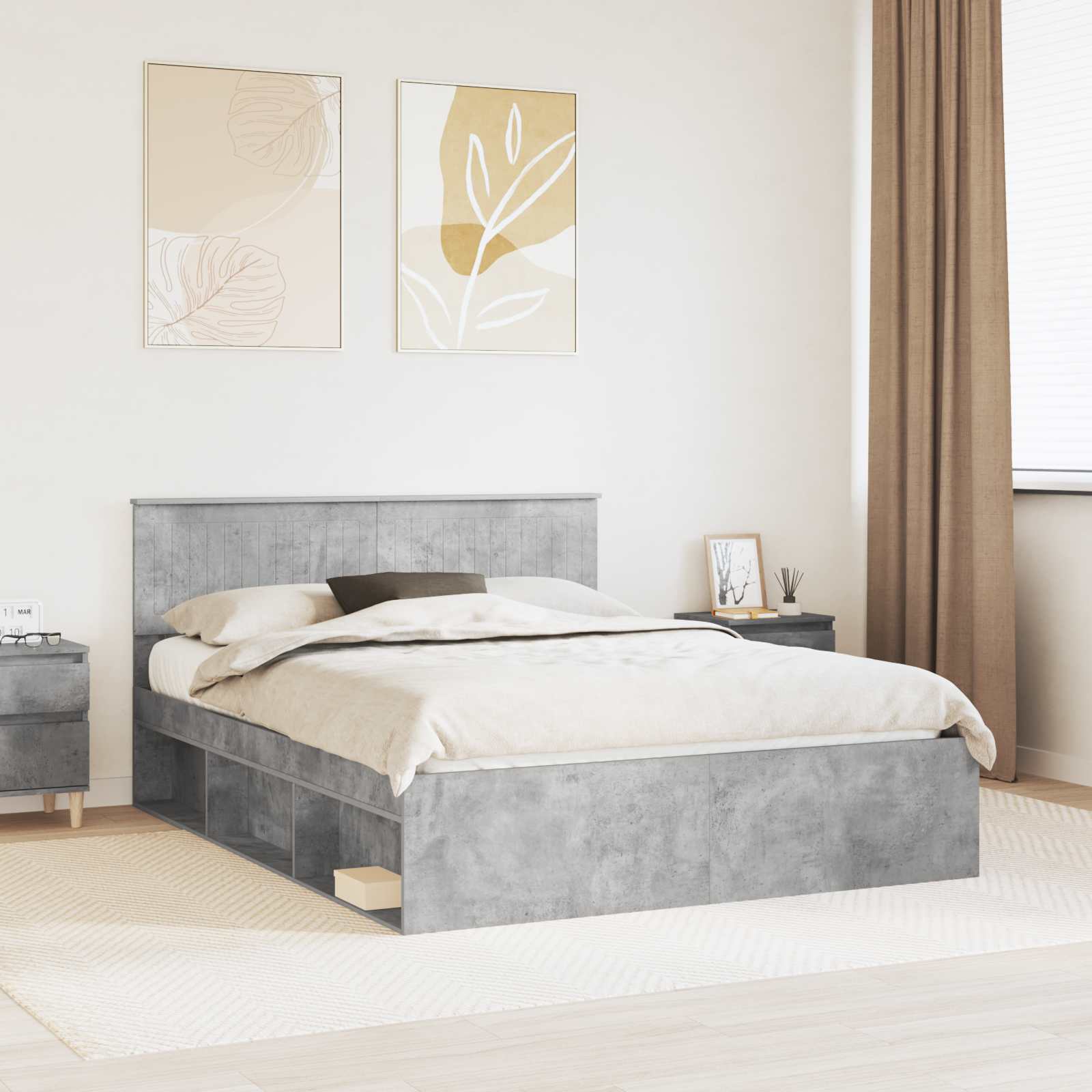 Estrutura de cama 100 x 200 cm Madeira de pinho maciço
