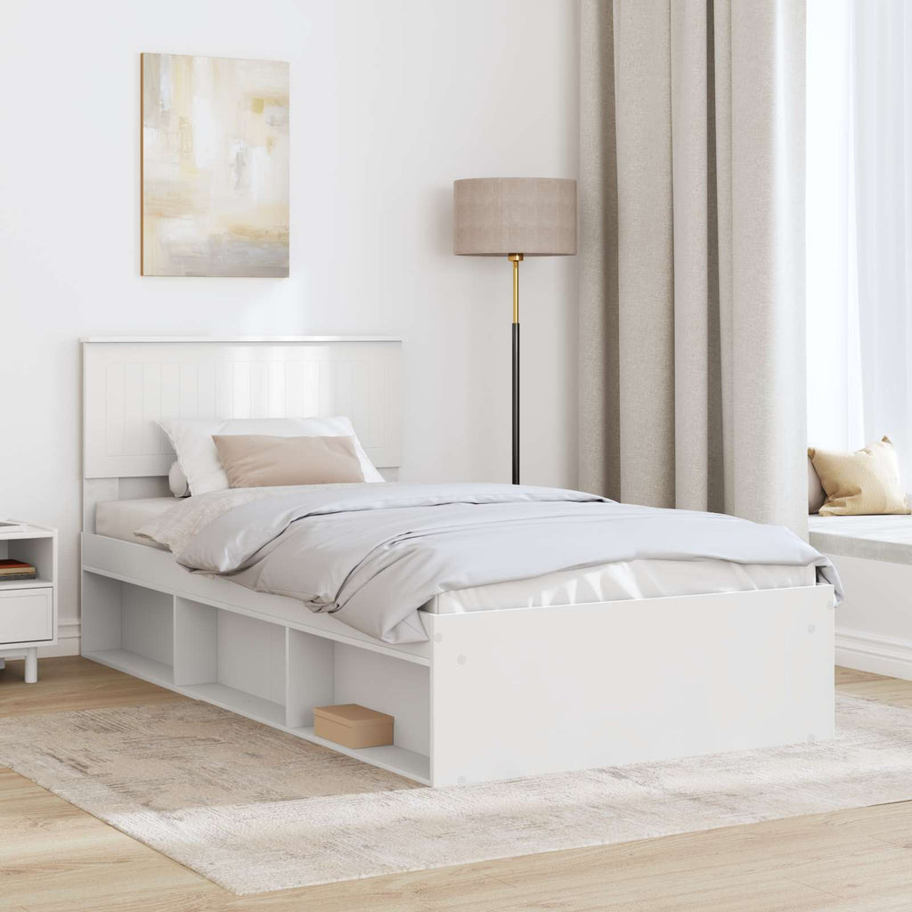 Estructura de cama 100 x 200 cm Madera de pino macizo