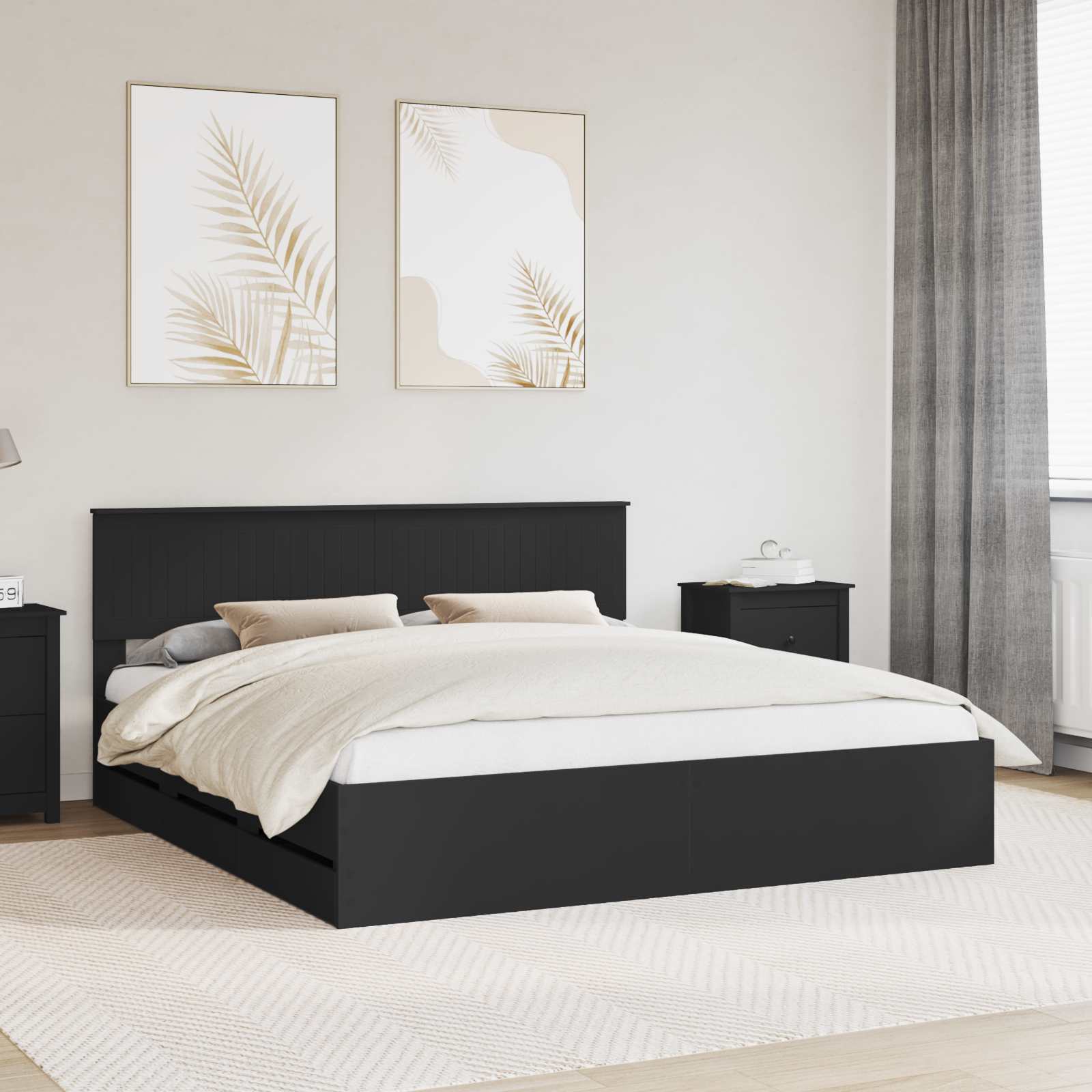 Estrutura de Cama 100 x 200 cm Madeira Composta