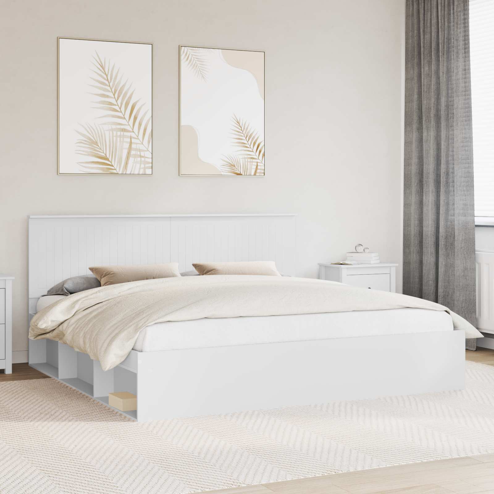 Estrutura de cama 100 x 200 cm Madeira de pinho maciço