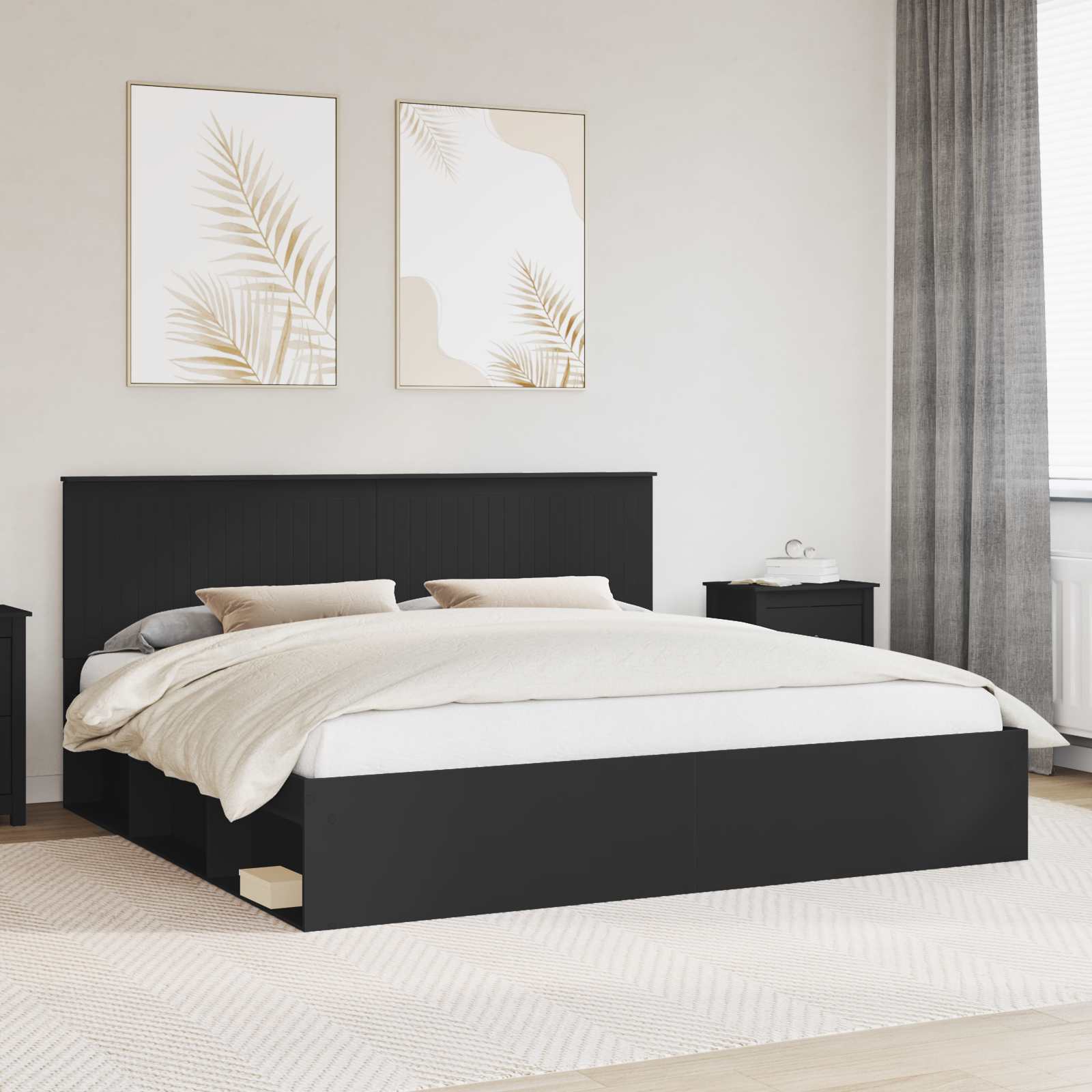 Estrutura de cama 100 x 200 cm Madeira de pinho maciço