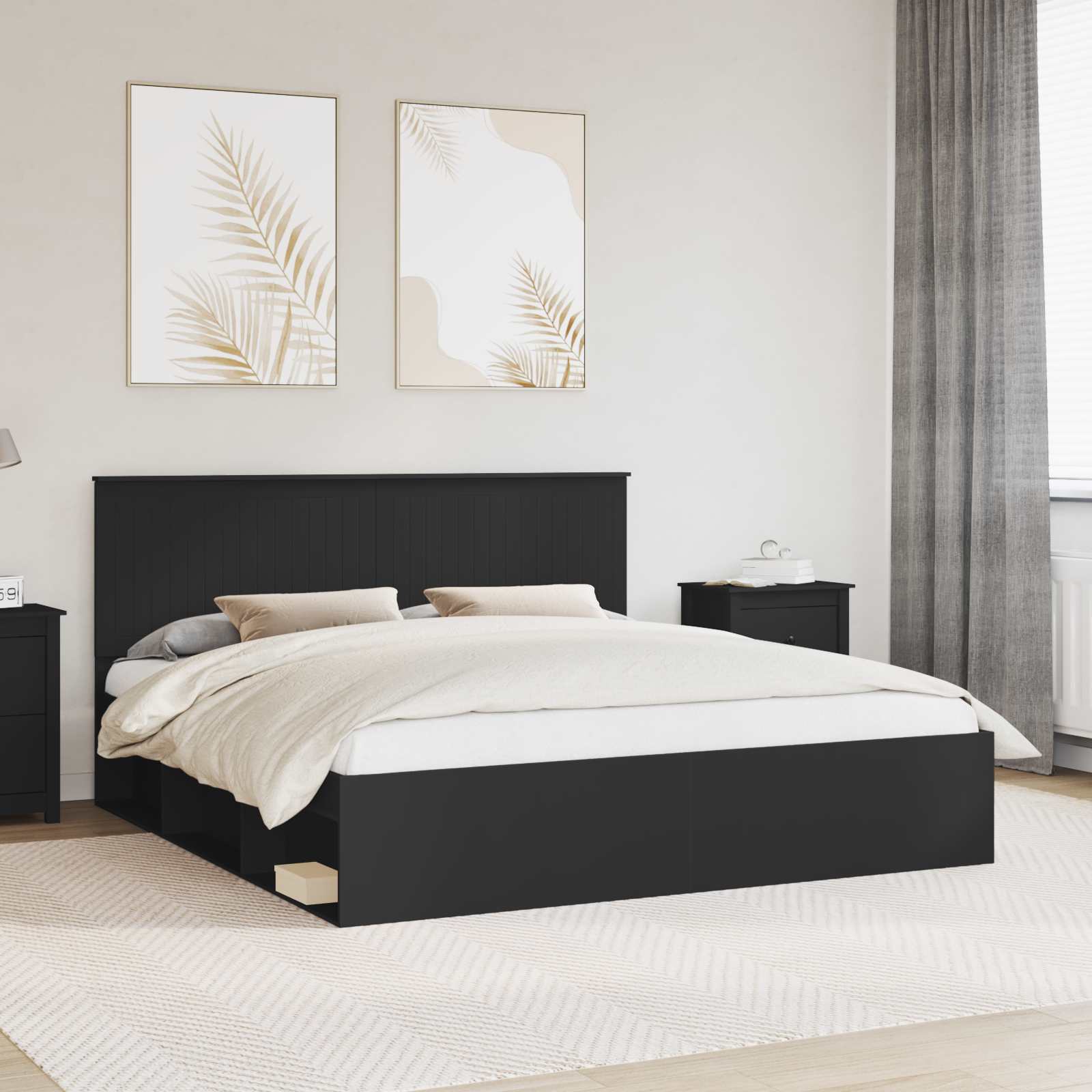 Estrutura de cama 100 x 200 cm Madeira de pinho maciço