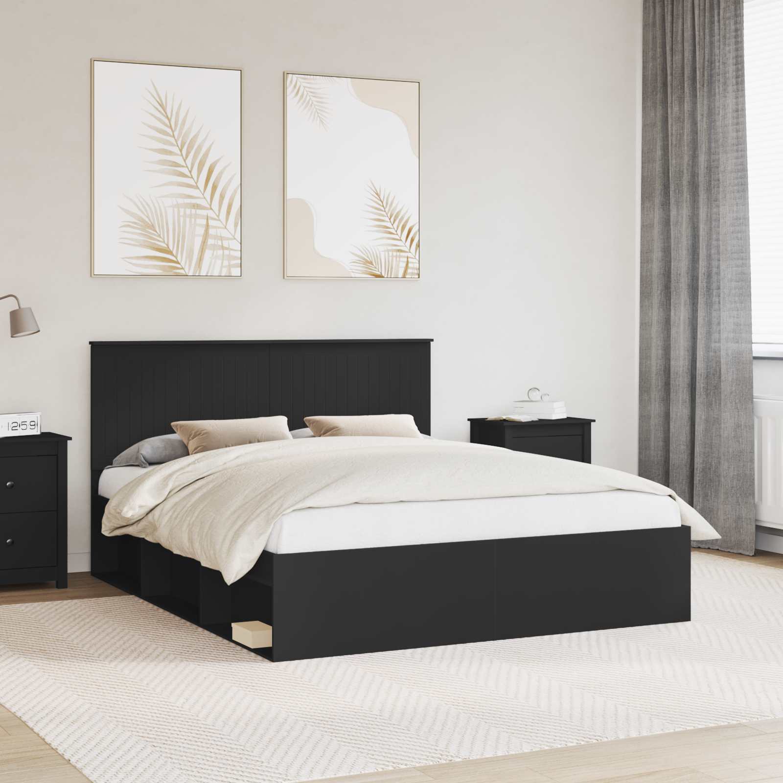 Estrutura de cama 100 x 200 cm Madeira de pinho maciço