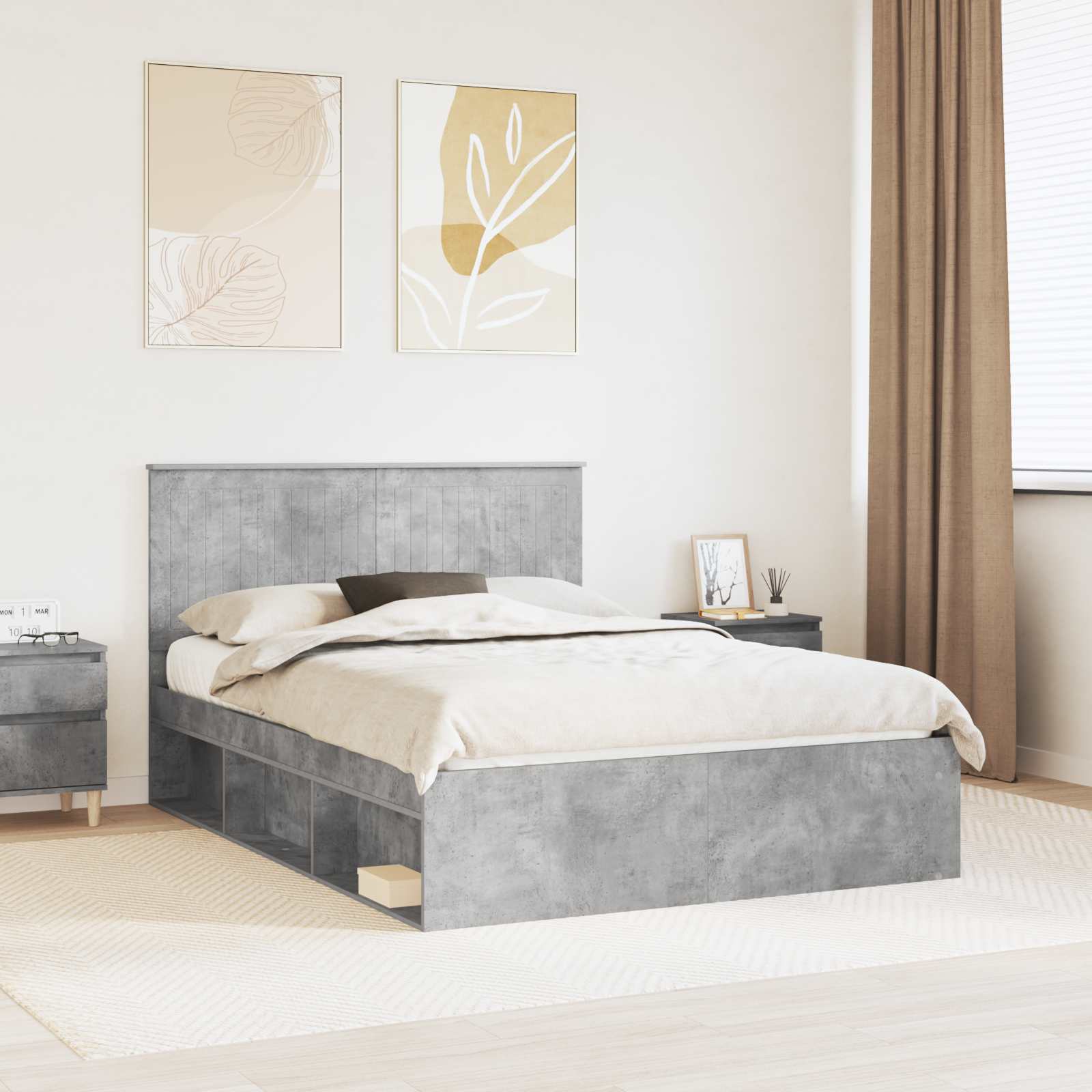 Estrutura de cama 100 x 200 cm Madeira de pinho maciço