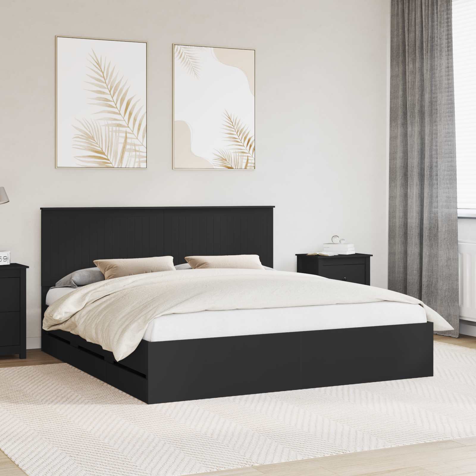 Estrutura de cama 100 x 200 cm Madeira de pinho maciço