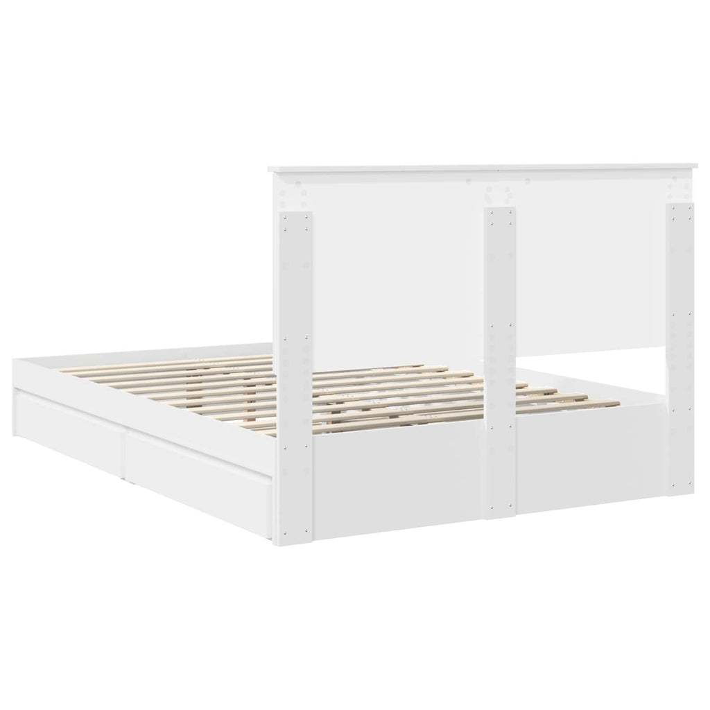 Cama con almacenamiento 140 x 190 cm Madera de ingeniería