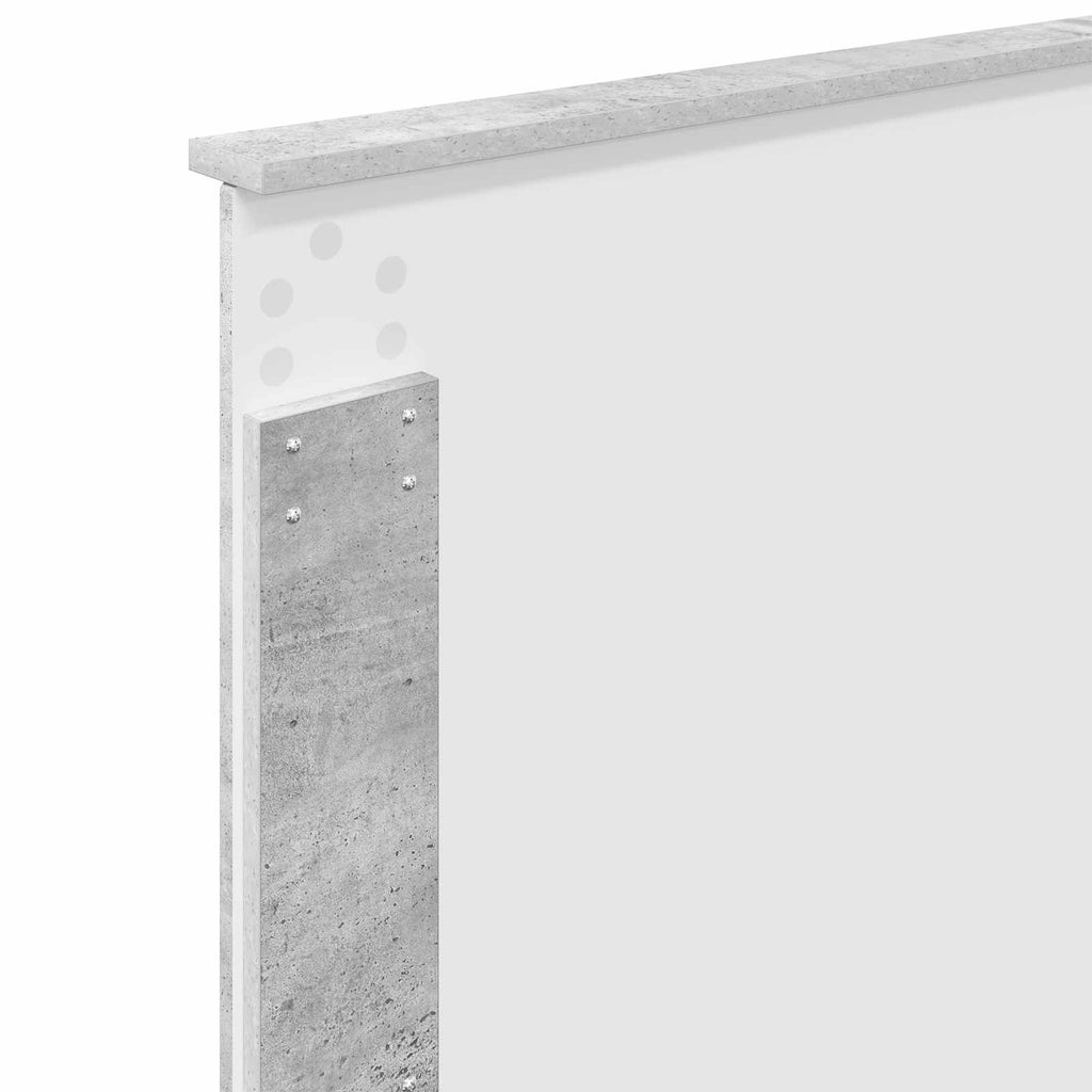 Estructura de cama con cabecera Gris Concreto 100 x 200 cm