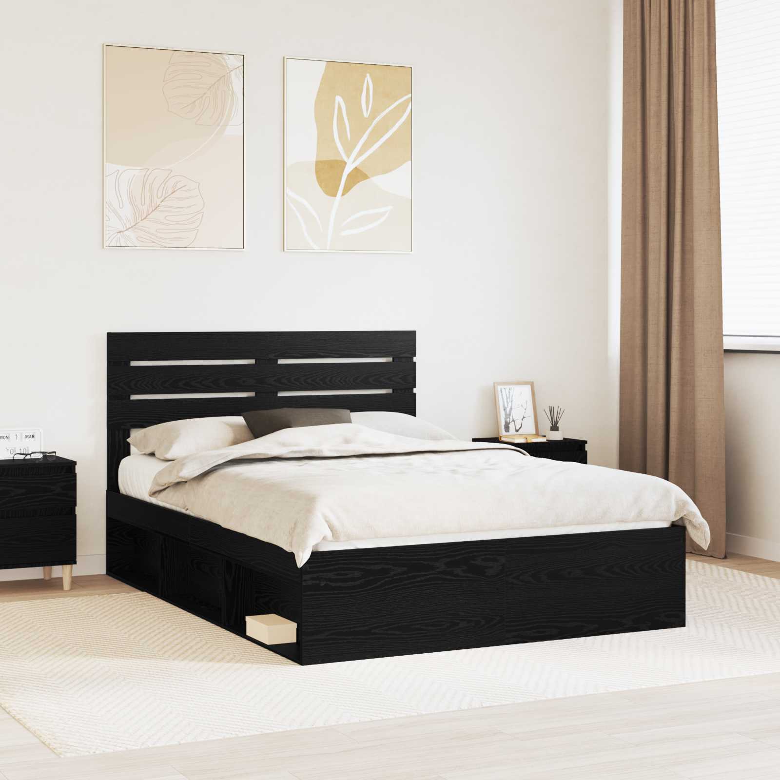 Estrutura de cama 100 x 200 cm Madeira de pinho maciço