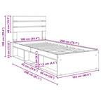 Estructura de cama 100 x 200 cm Madera de pino macizo