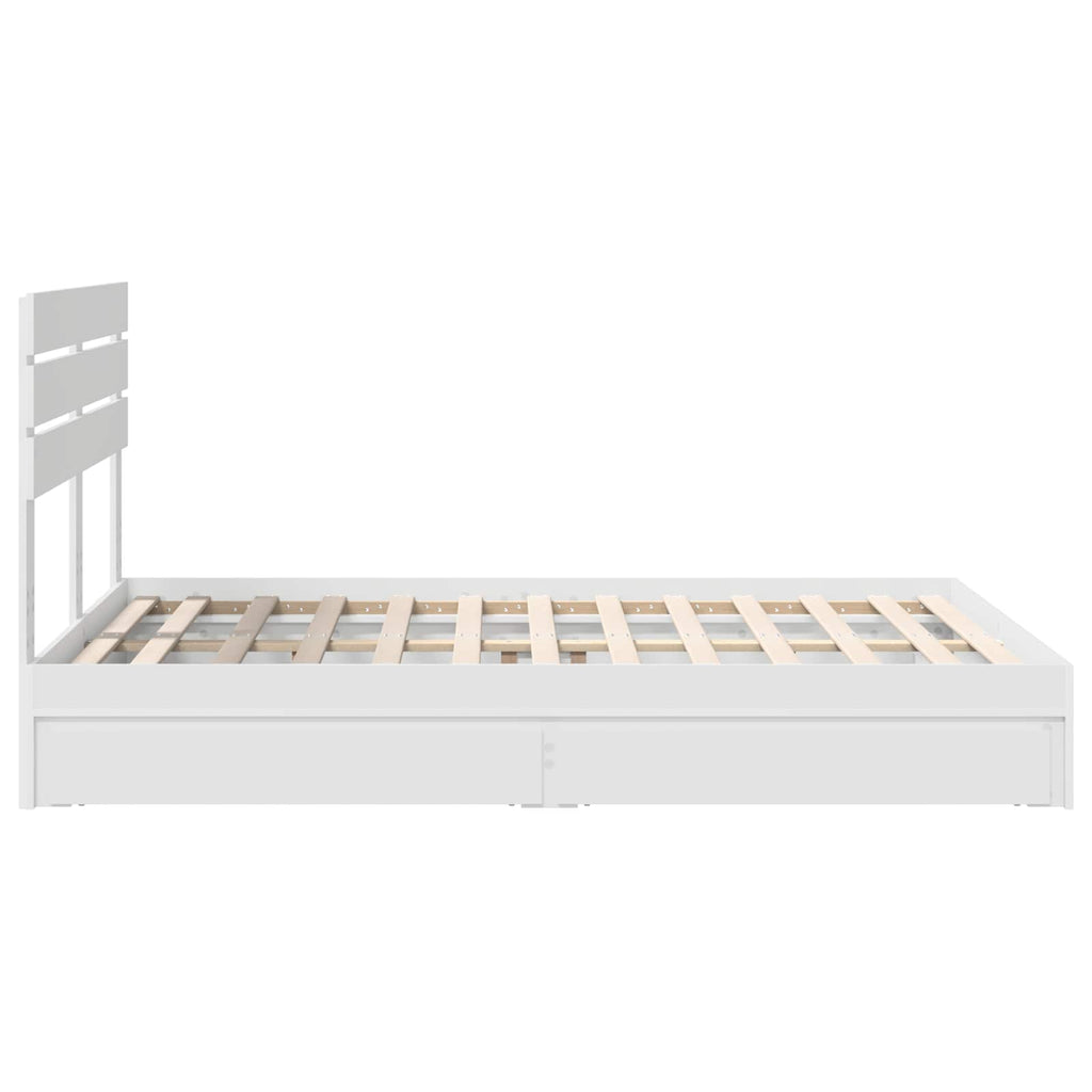 Cama con almacenamiento 140 x 190 cm Madera de ingeniería