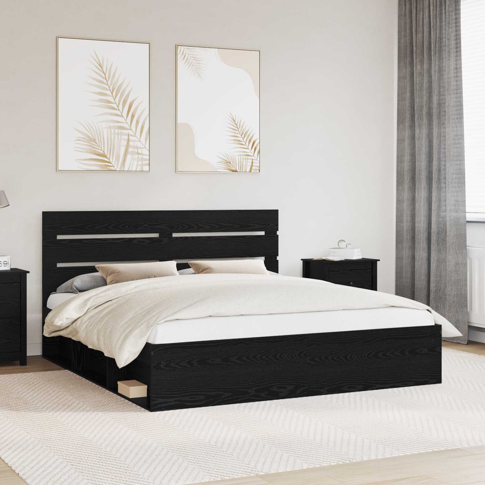 Estrutura de cama 100 x 200 cm Madeira de pinho maciço
