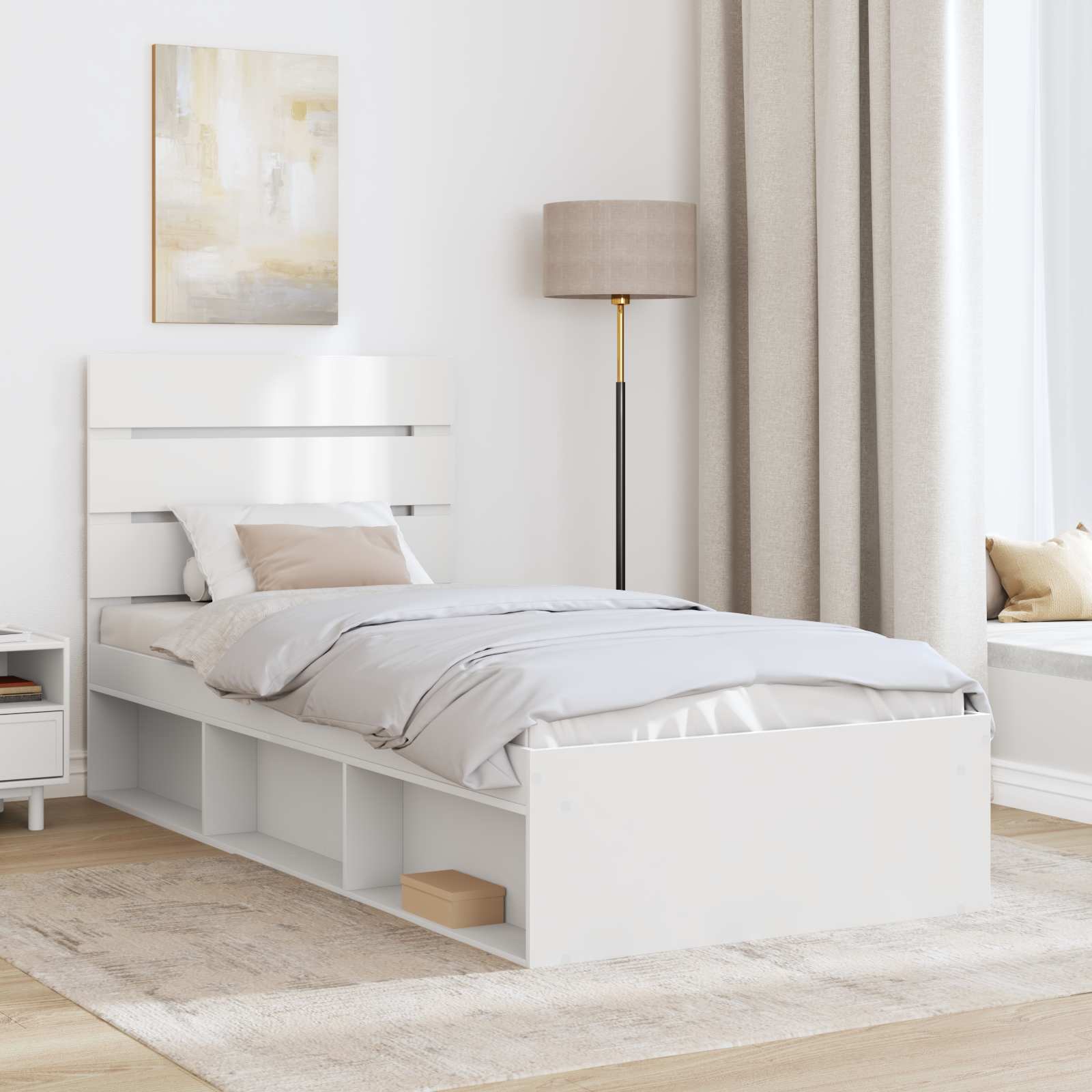Estructura de cama 100 x 200 cm Madera de pino macizo