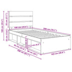 Estructura de cama 100 x 200 cm Madera de pino macizo