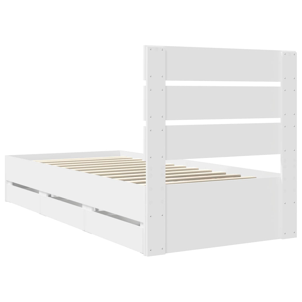 Estructura de cama con cajón 100 x 200 cm Madera Ingenieril