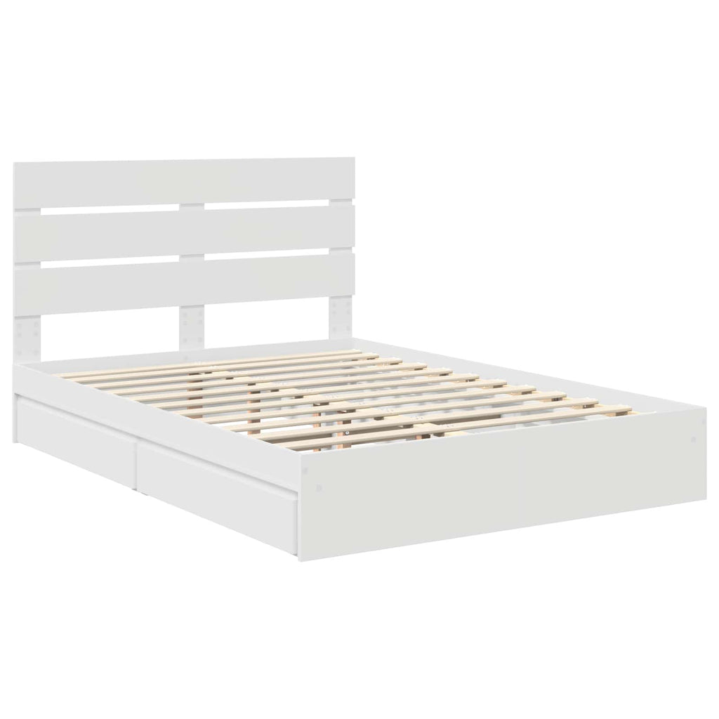 Cama con almacenamiento 140 x 190 cm Madera de ingeniería