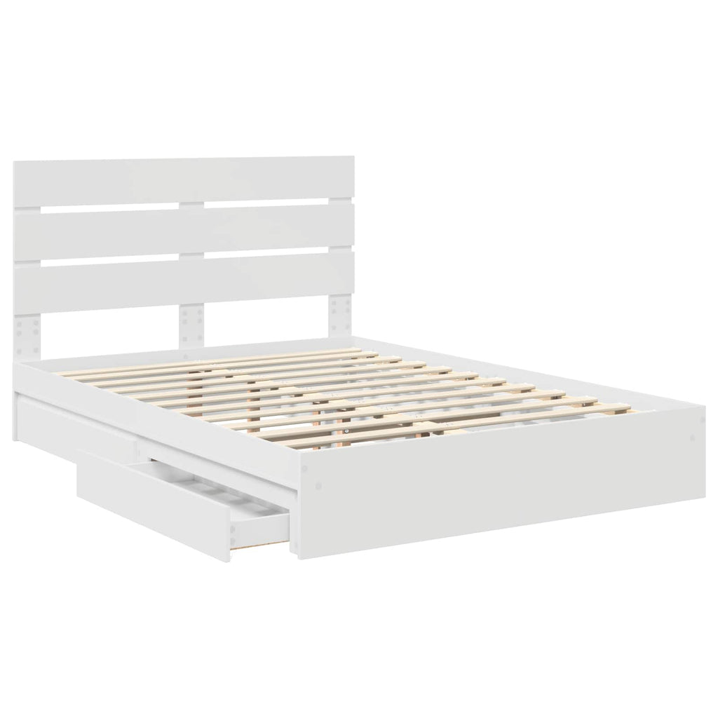 Cama con almacenamiento 140 x 190 cm Madera de ingeniería
