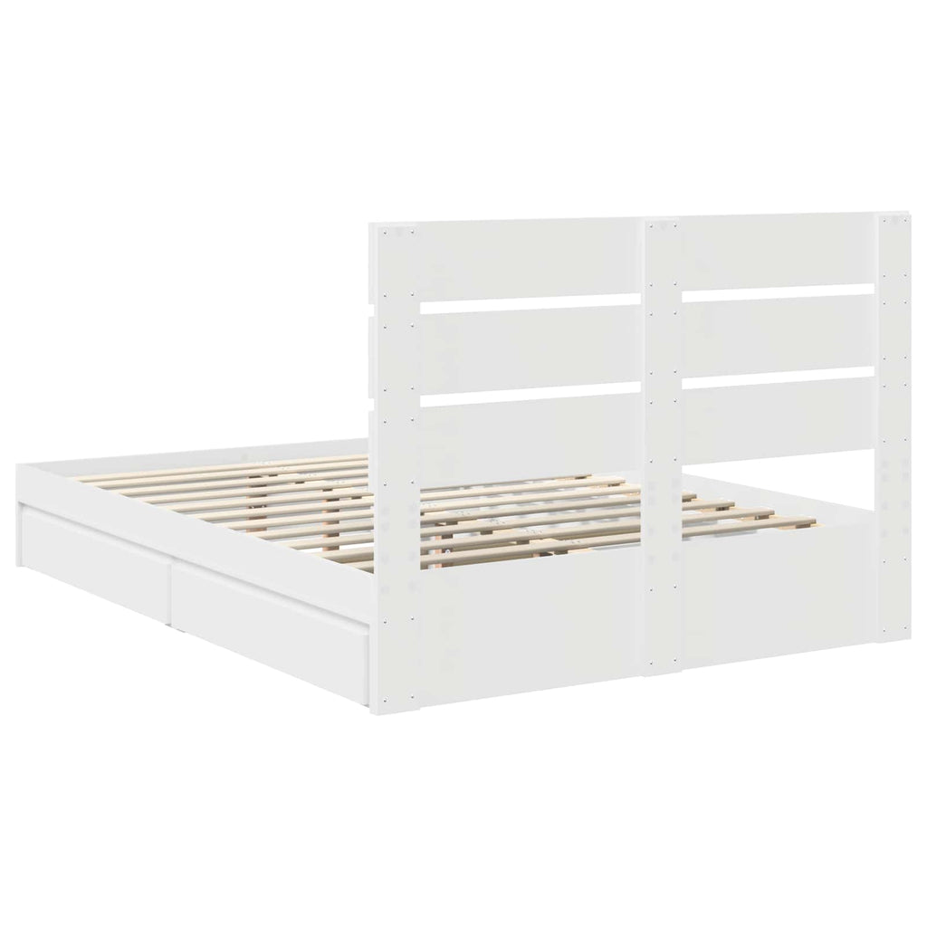 Cama con almacenamiento 140 x 190 cm Madera de ingeniería