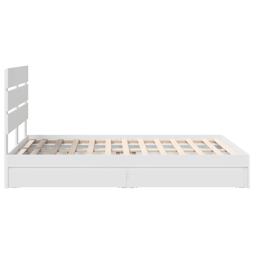 Cama con almacenamiento 140 x 190 cm Madera de ingeniería