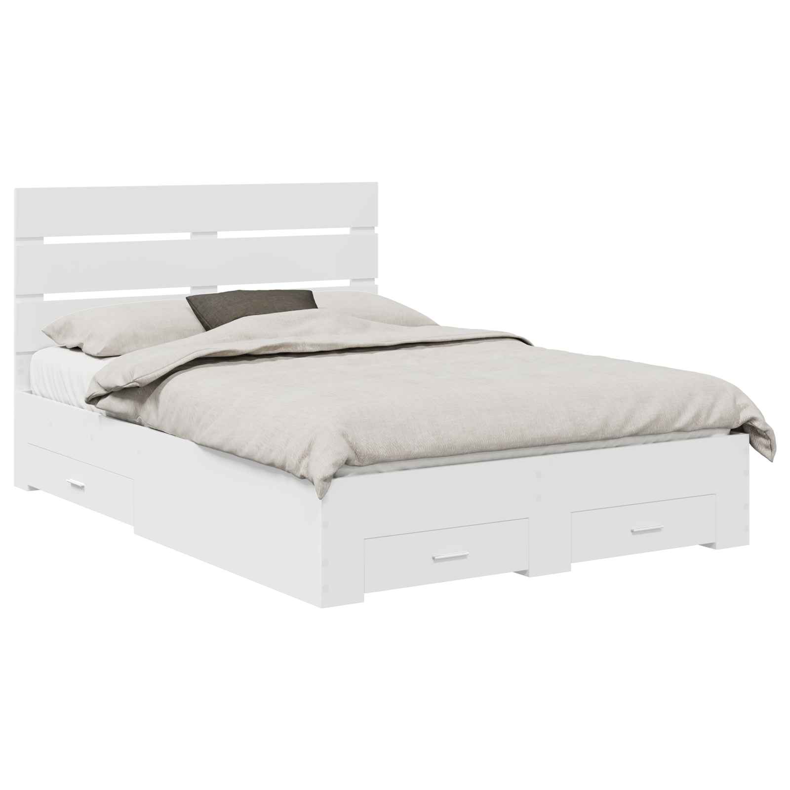 Estructura de cama con cajón 140 x 190 cm Madera de ingeniería