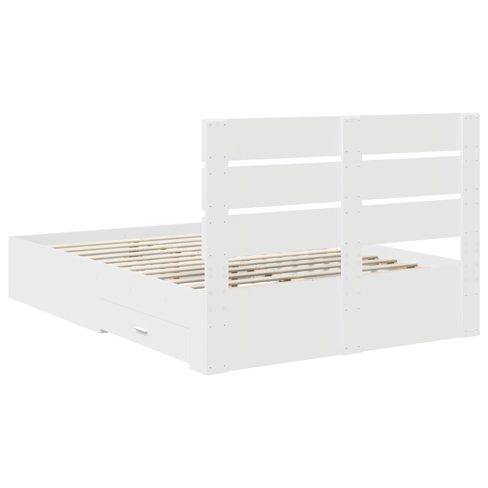 Estructura de cama con cajón 140 x 190 cm Madera de ingeniería