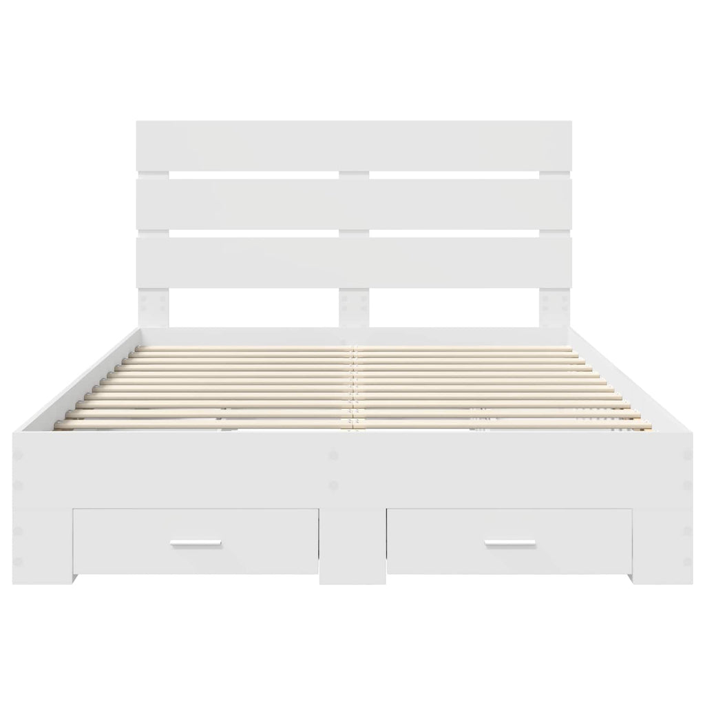 Estructura de cama con cajón 140 x 190 cm Madera de ingeniería