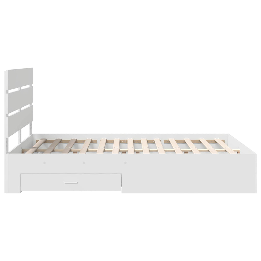Estructura de cama con cajón 140 x 190 cm Madera de ingeniería