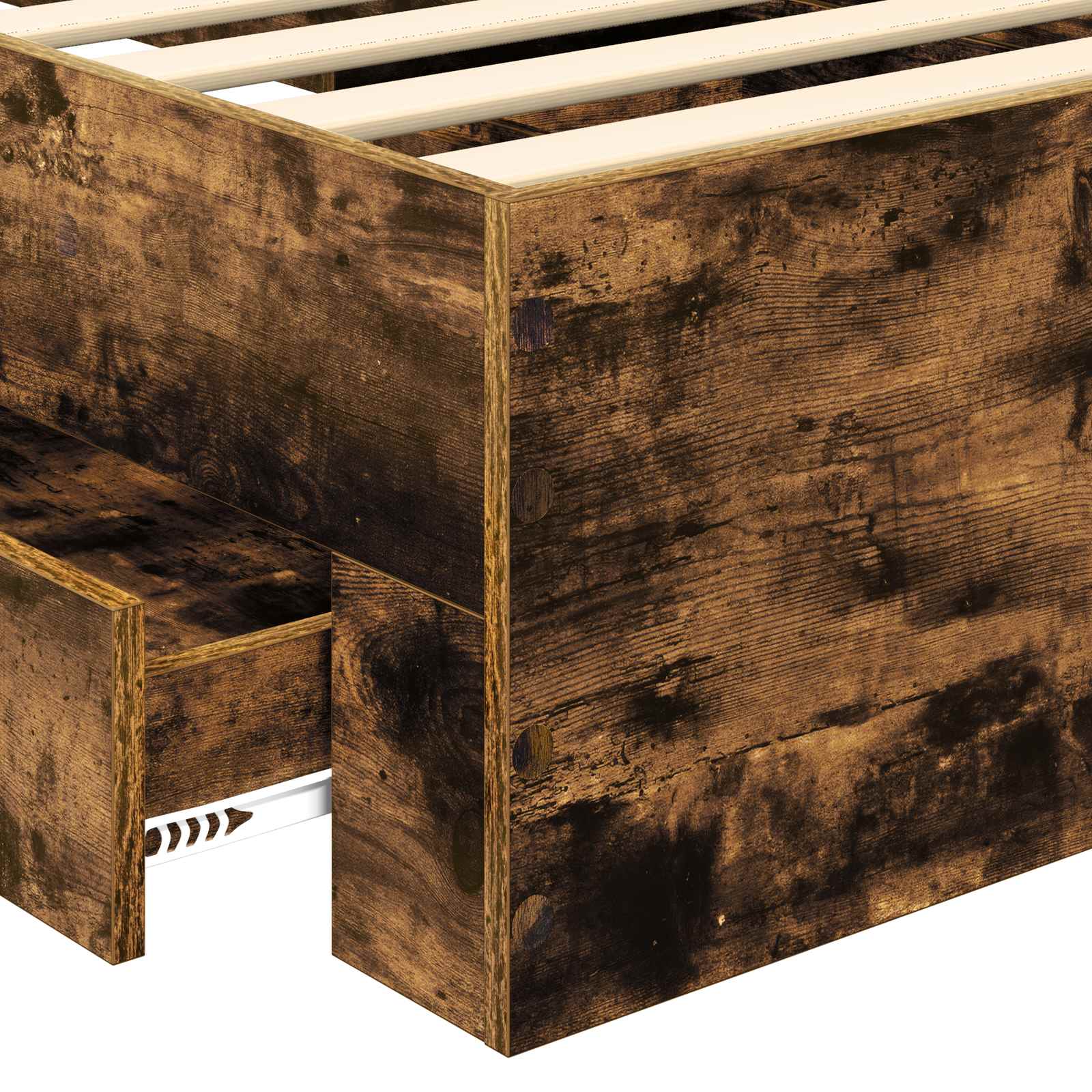 Estructura de cama Roble ahumado Madera de ingeniería