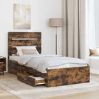 Estructura de cama Roble ahumado Madera de ingeniería