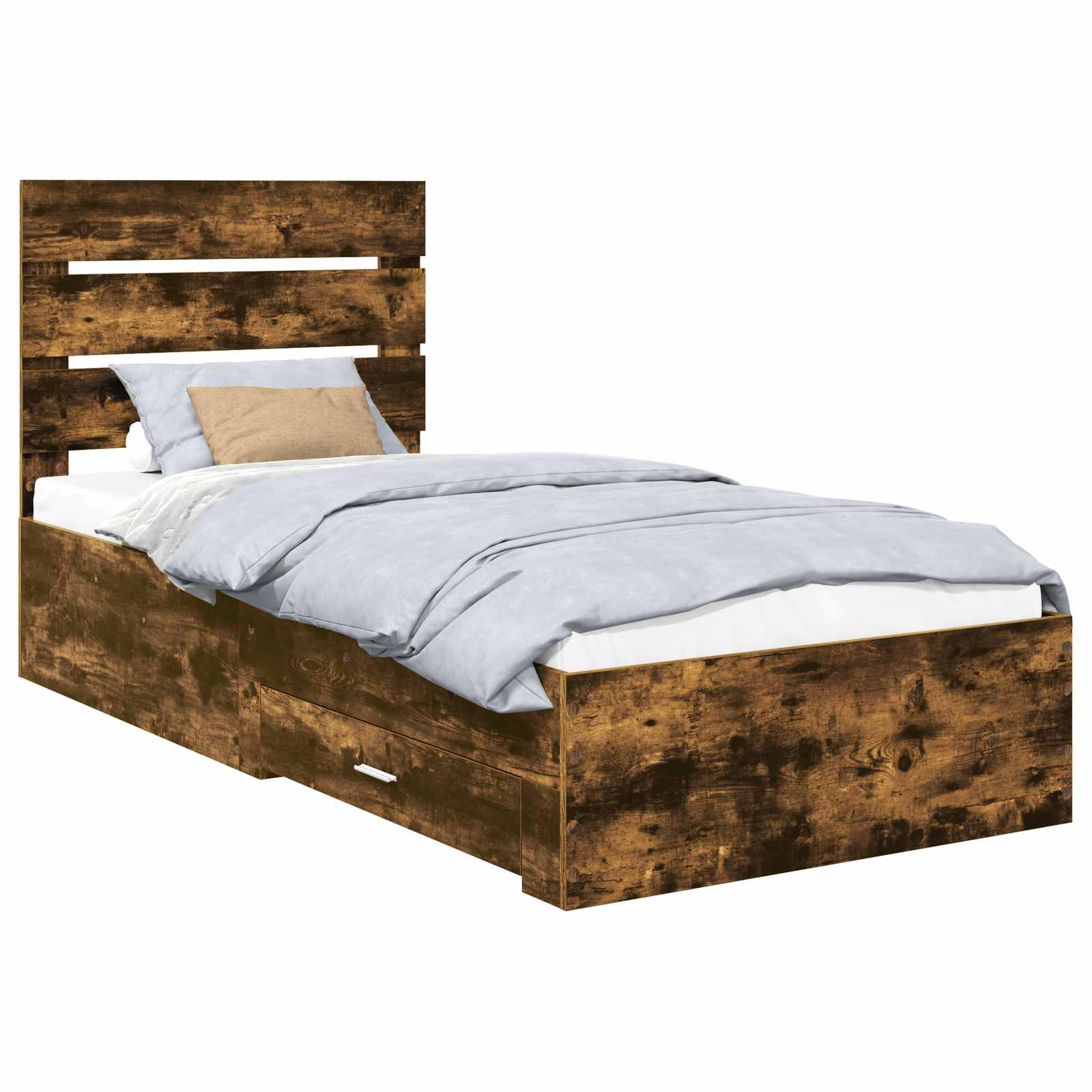 Estructura de cama Roble ahumado Madera de ingeniería