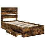 Estructura de cama Roble ahumado Madera de ingeniería