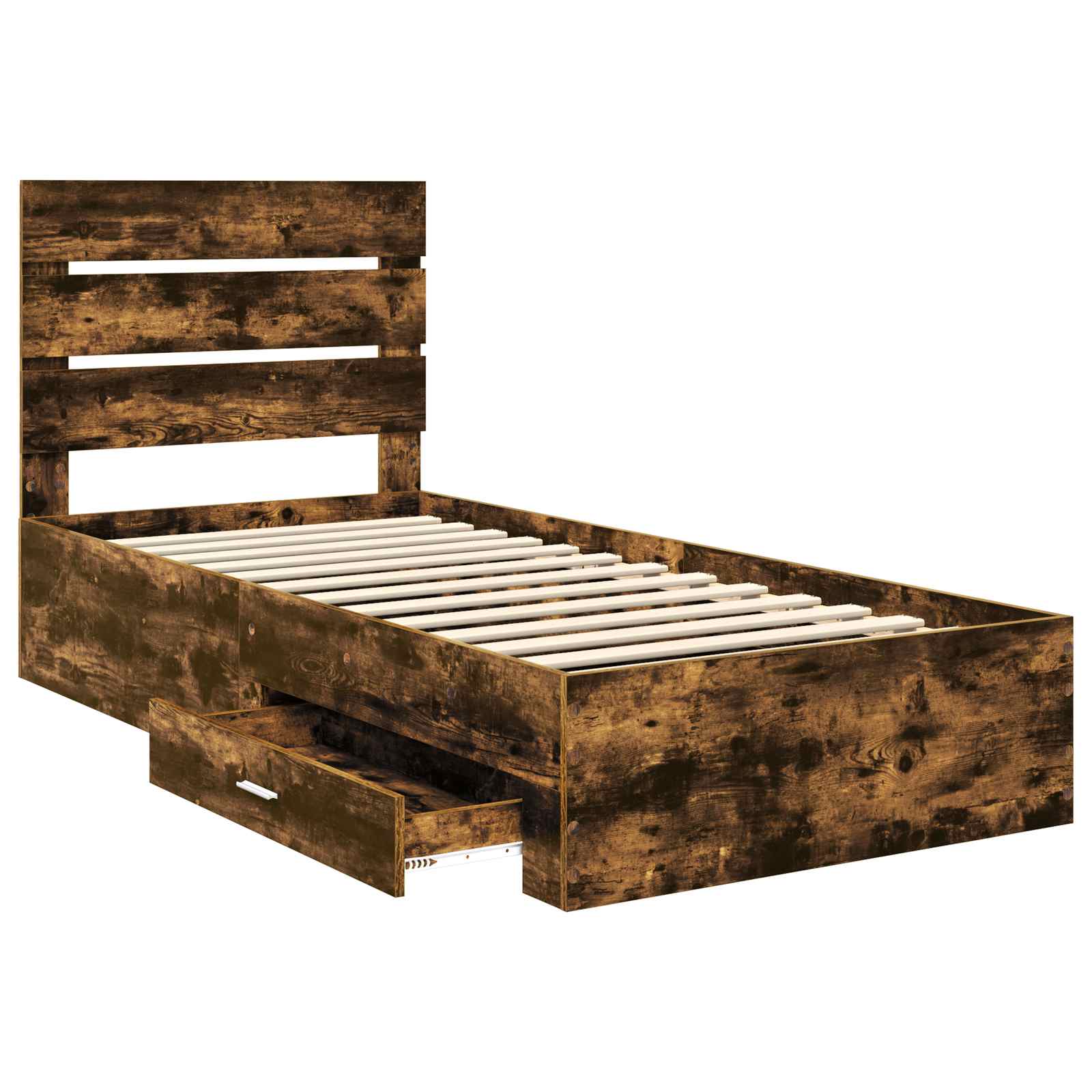 Estructura de cama Roble ahumado Madera de ingeniería