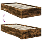 Estructura de cama Roble ahumado Madera de ingeniería