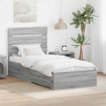 Estructura de cama Gris Sonoma 90 x 190 cm Madera de ingeniería