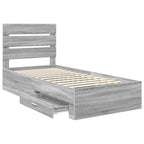 Estructura de cama Gris Sonoma 90 x 190 cm Madera de ingeniería