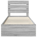 Estructura de cama Gris Sonoma 90 x 190 cm Madera de ingeniería
