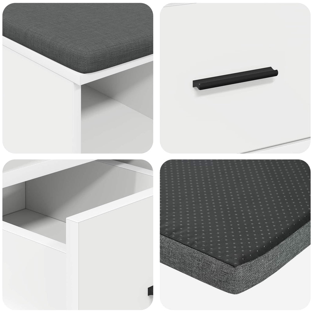Banco de entrada 60 x 38 x 46 cm Madera Ingenierizada y Tela