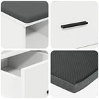 Banco de entrada 60 x 38 x 46 cm Madera Ingenierizada y Tela