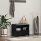 Entryway bench with cushion Black Oak 60 x 38 x 46 cm