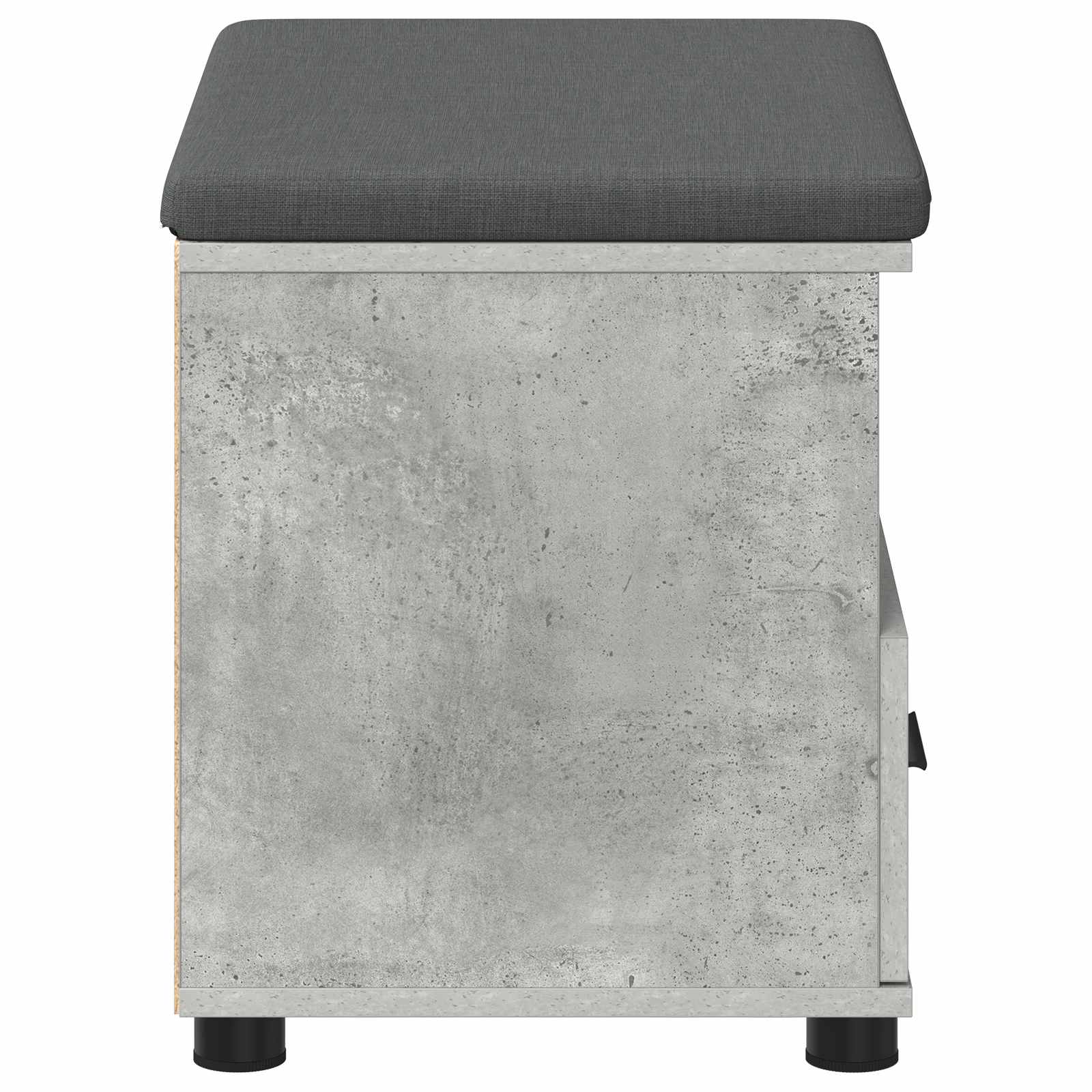Banco de entrada con cojín Gris Concreto 60 x 38 x 46 cm
