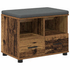 Banco de entrada con cojín Madera vieja 60 x 38 x 46 cm