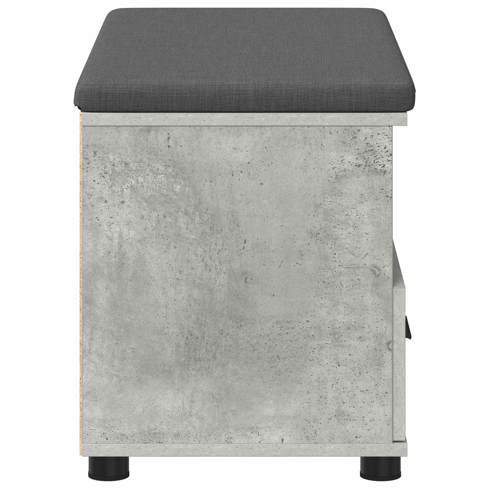 Banco de entrada con cojín Gris Concreto 80 x 38 x 46 cm