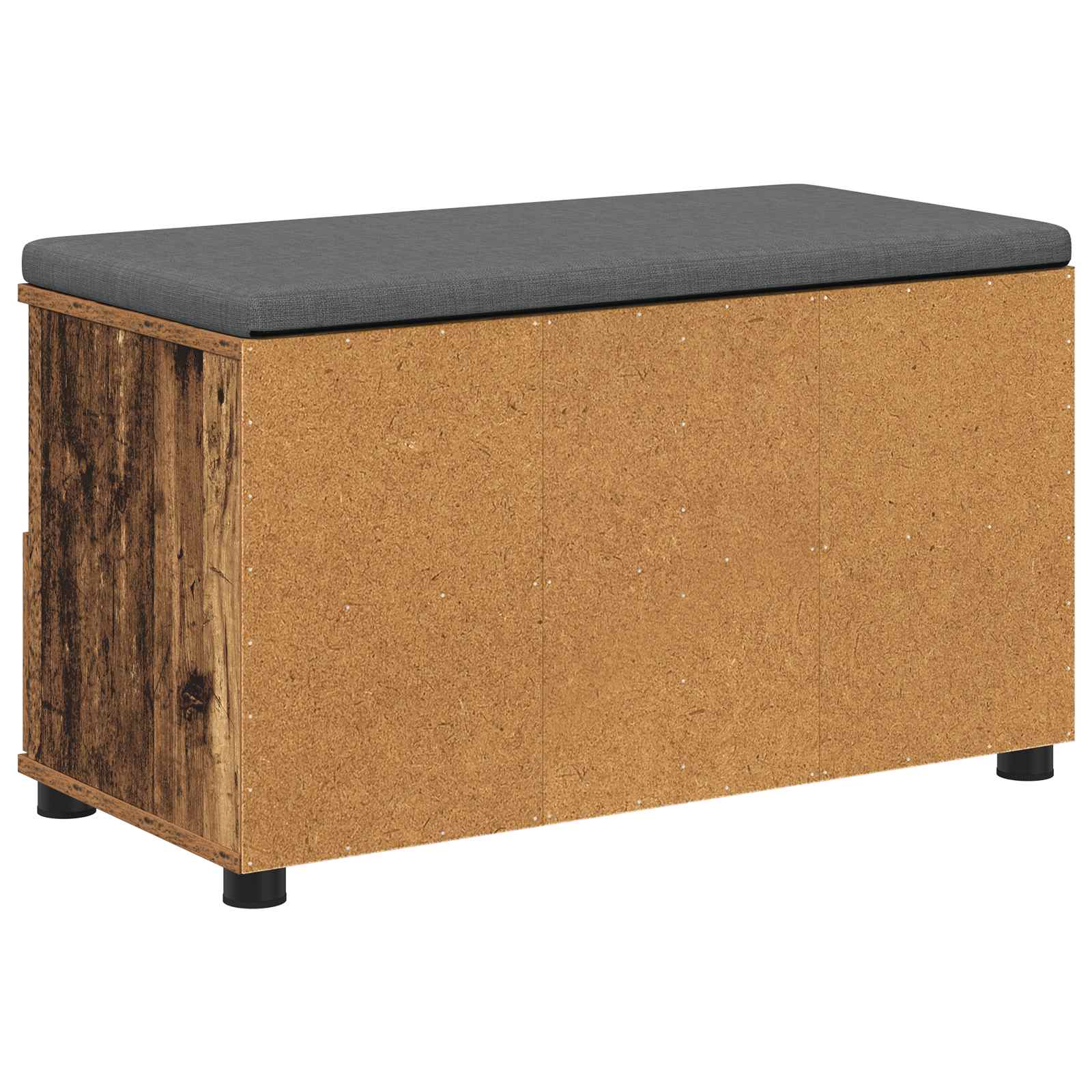 Banco de entrada con cojín Madera vieja 80 x 38 x 46 cm