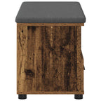 Banco de entrada con cojín Madera vieja 80 x 38 x 46 cm