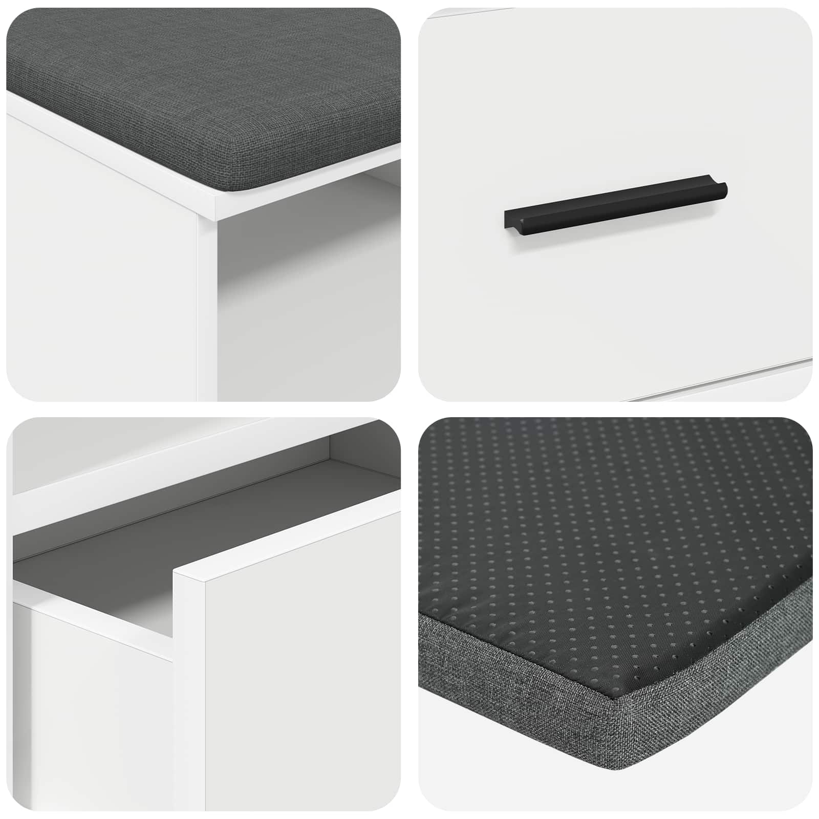 Banco de entrada 100 x 38 x 46 cm Madera Ingenierizada y Tela