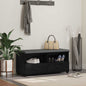 Entryway bench with cushion Black Oak 100 x 38 x 46 cm