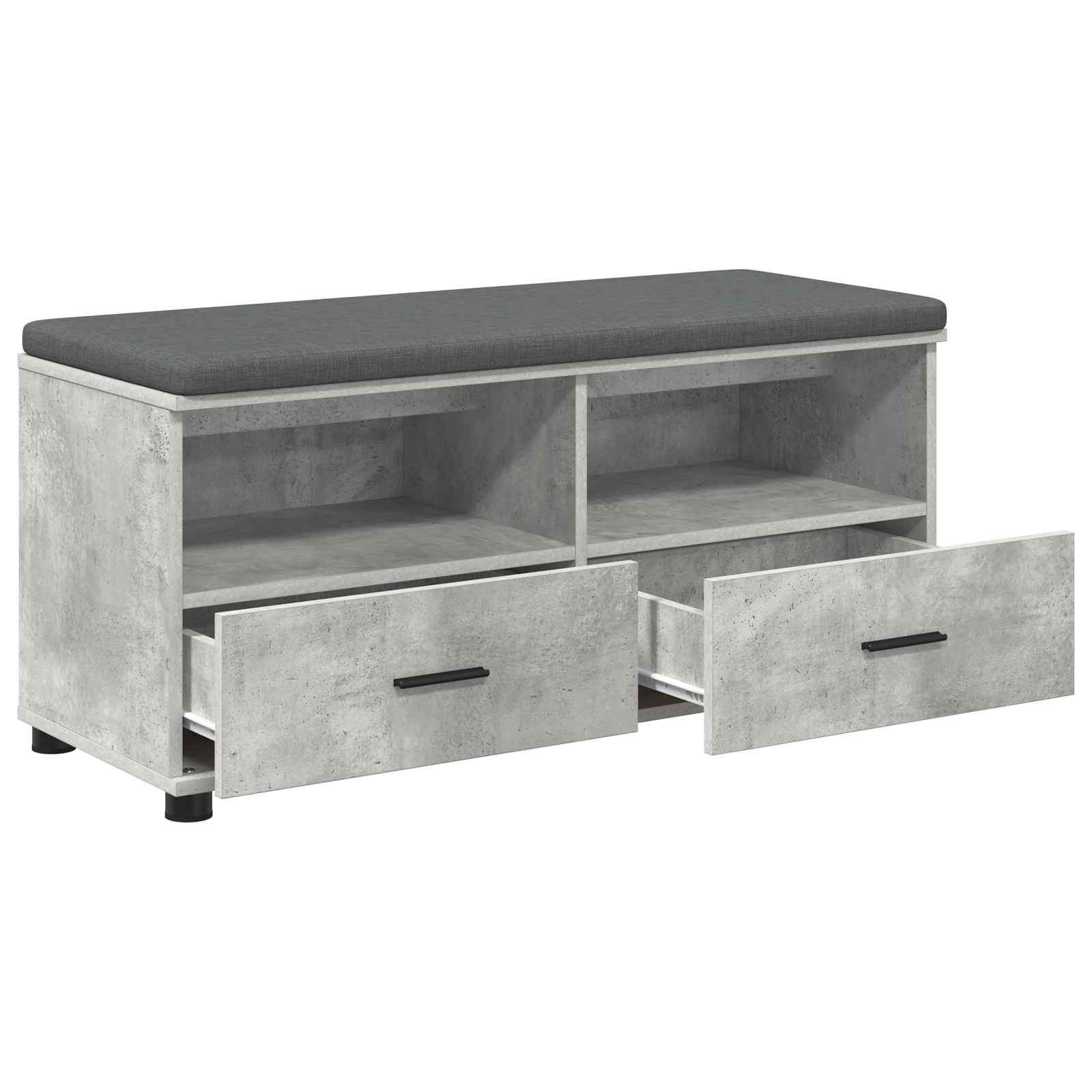 Banco de entrada con cojín Gris Concreto 100 x 38 x 46 cm
