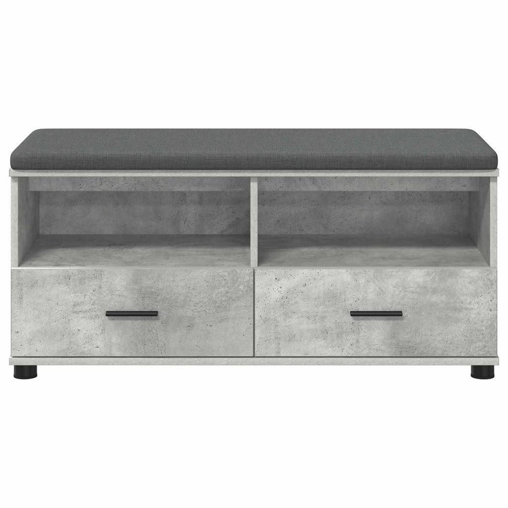 Banco de entrada con cojín Gris Concreto 100 x 38 x 46 cm
