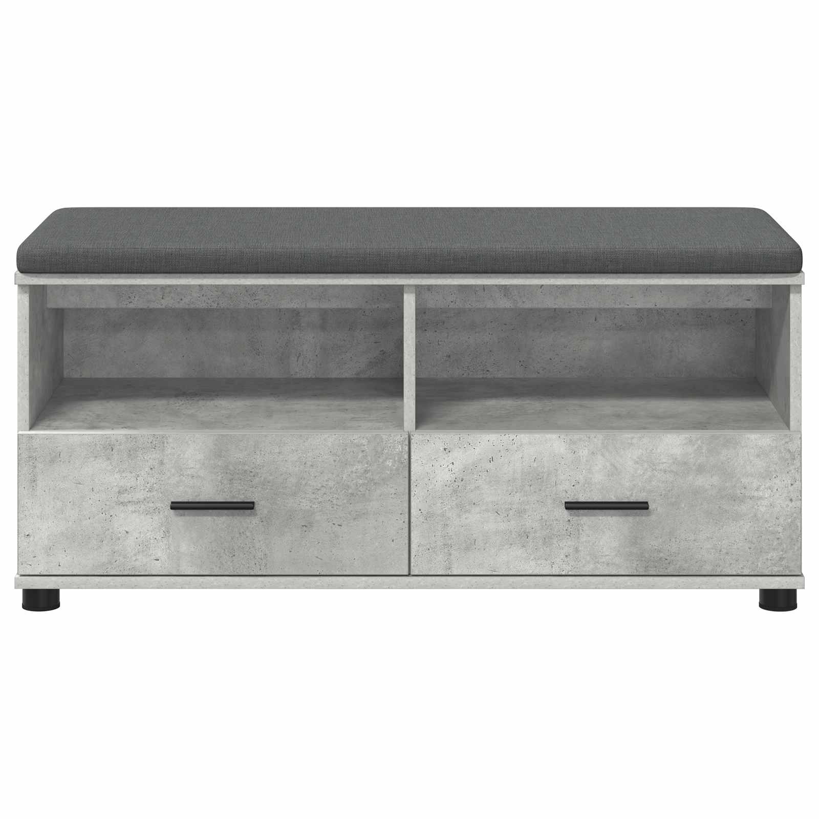 Banco de entrada con cojín Gris Concreto 100 x 38 x 46 cm