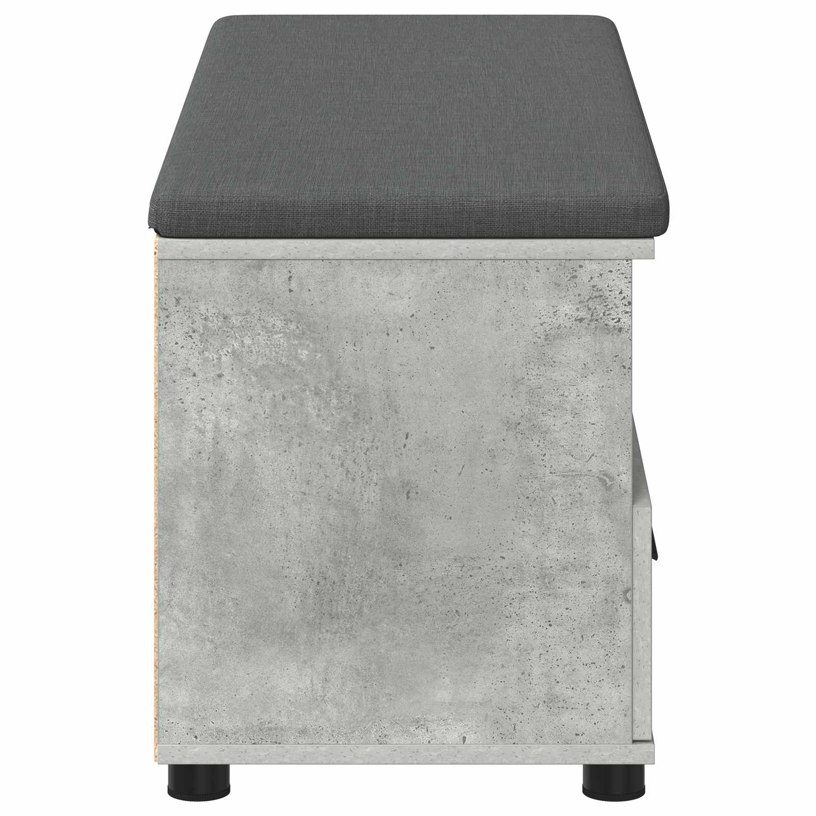 Banco de entrada con cojín Gris Concreto 100 x 38 x 46 cm